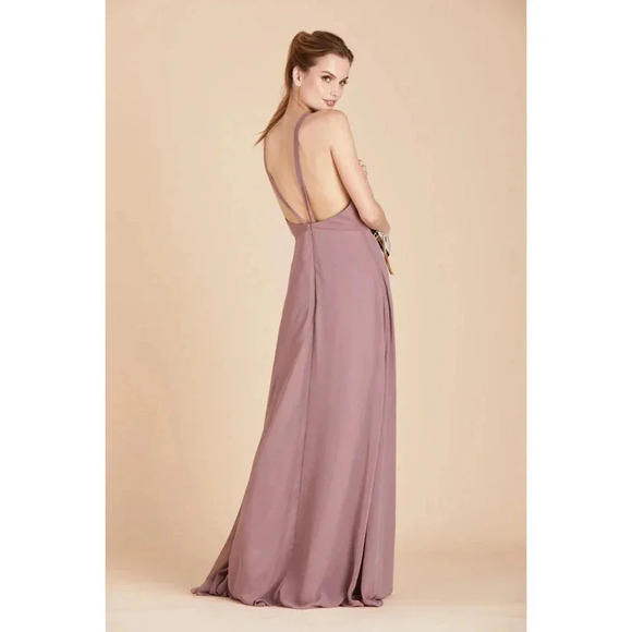 NWT Birdy Grey Moni Convertible Dress Sleeveless V-Neck Chiffon Dark Mauve Small - Picture 5 of 10